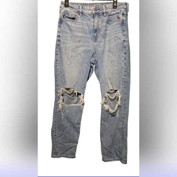 American Eagle Outfitters Other - American Eagle Strigid 8 Blue Distressed  Jeans 28 Waist 25 Inseam